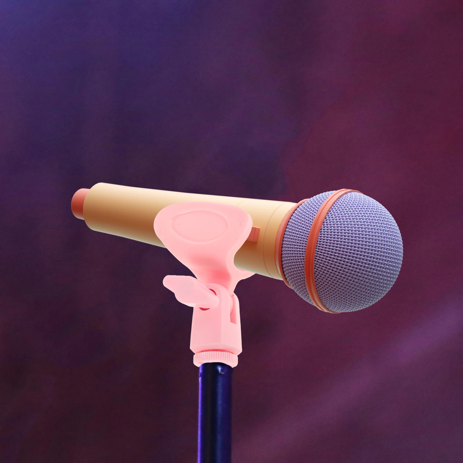 

Knob Microphone Clamp Spring Clip Broadcasting Accessory Bracket Metal Stand Universal