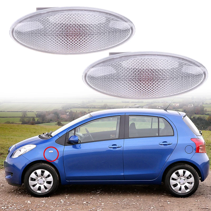 

1/2pcs Car LED Turn Signal Side Marker Light Amber Turn Indicator Lamp 12V Car Styling for Toyota Corolla 2007-2010