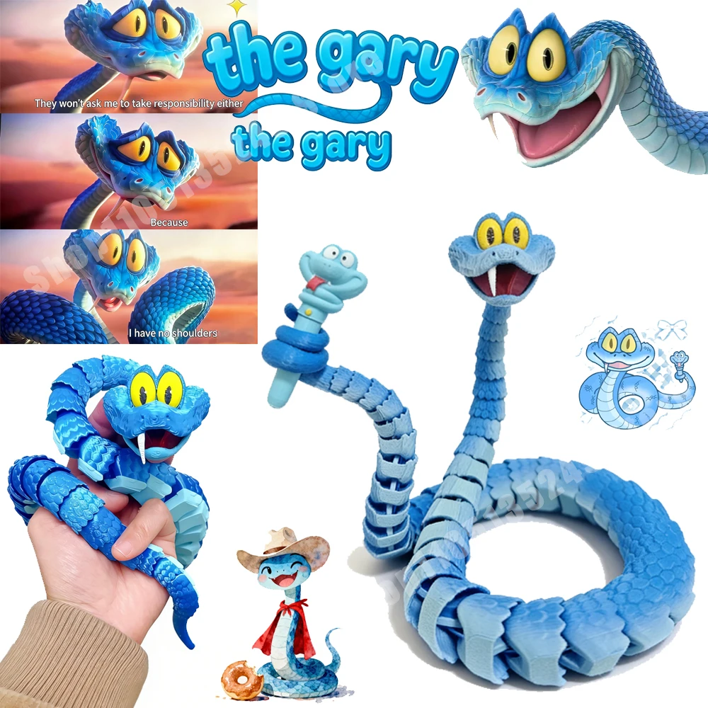 Disney  Zootopia 2 Themed 3D Articulated Gary Snake Replica | 30/ 68 cm Highly Realistic Model, Perfect Gift for Kids