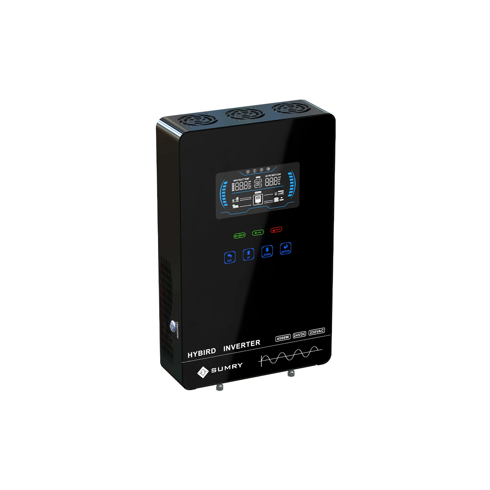 110v Solar Inverter 5.5kw 4kw Hybrid off Grid Pure Sine Wave Mppt 140a 350vdc Wifi for Us Brazil Market