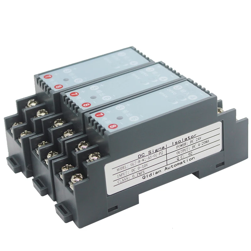 0-10V เครื่องส่งสัญญาณ10A DC5A ราง DIN 35มม., เครื่องส่งสัญญาณแรงดันไฟฟ้า1 in 1 OUT 4-20MA