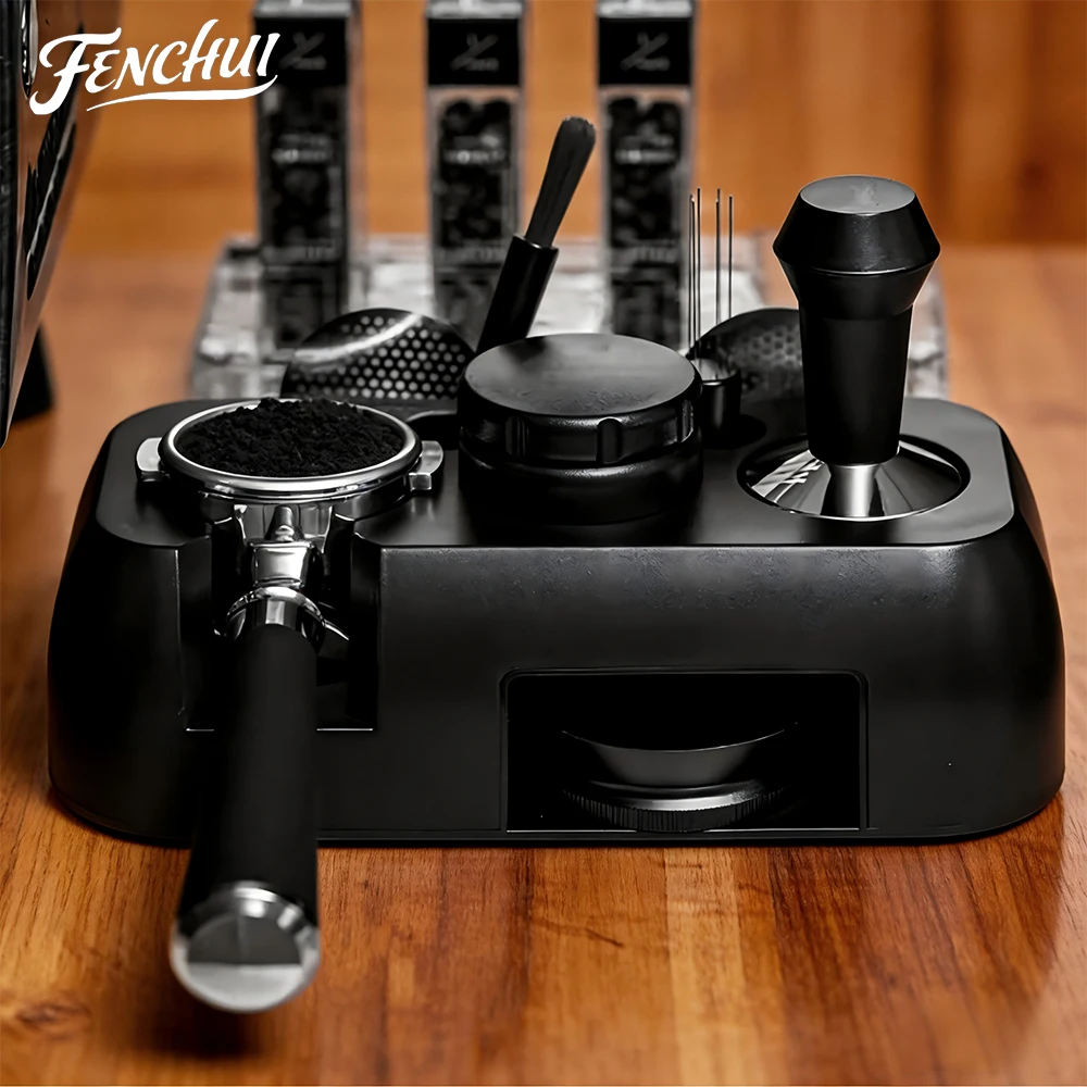 

FENCHUI Universal Espresso Tamper Station 51-58mm ABS Coffee Tamper Holder Portafilter Rack Storage Base Coffeeware Barista Tool