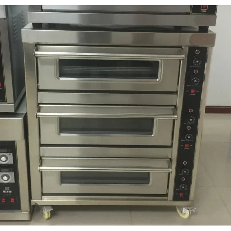 3 6 Trays Commercial Kitchen Toaster Bakery Hine Equipment Pizza Baking Electric Bread Cake Deck Oven