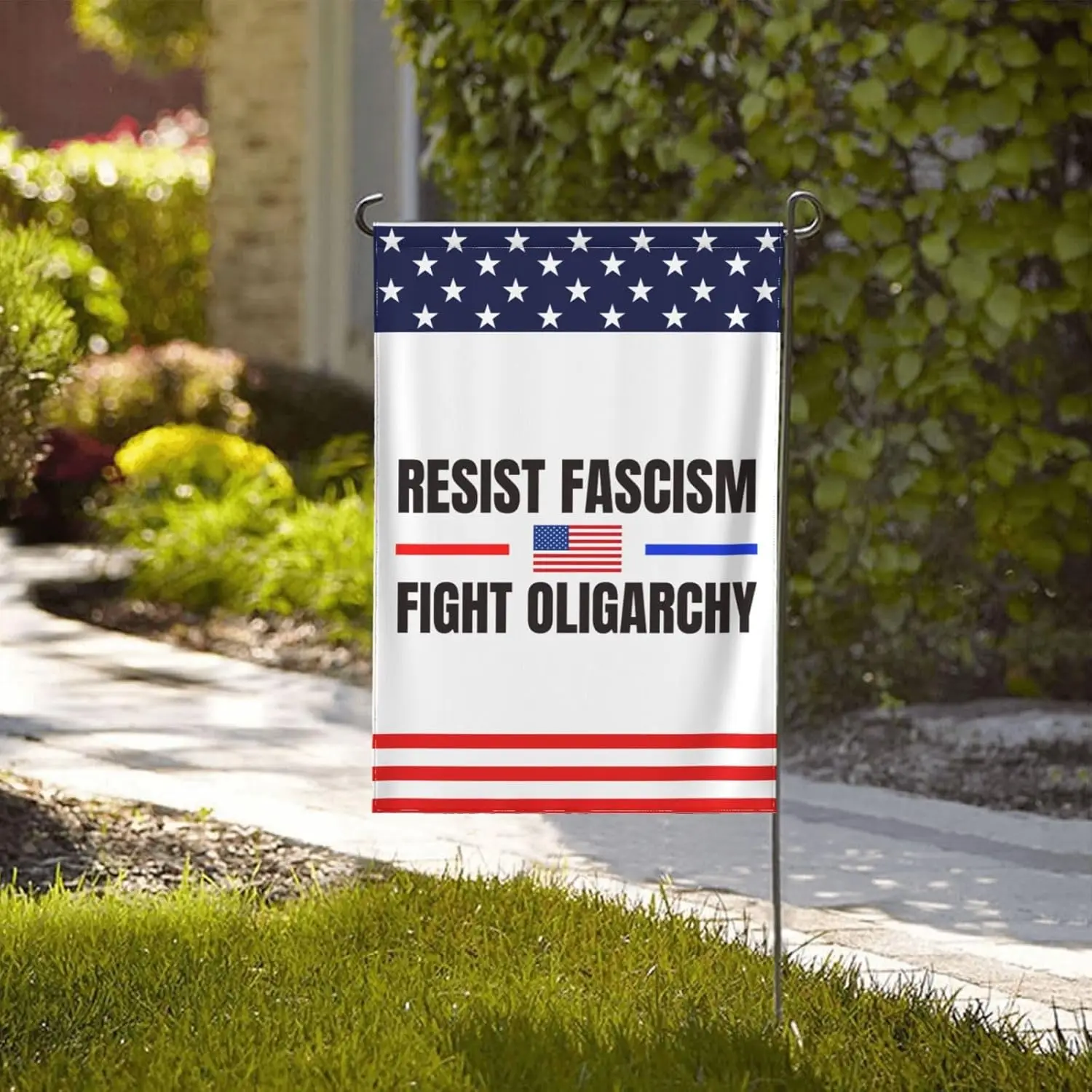 قتال أوليغارشي مقاومة اللفازية حديقة العلم 12x18 أعلام للعلم الخارجي لتزيين الفناء ، ديكور خارجي صغير AAO #2