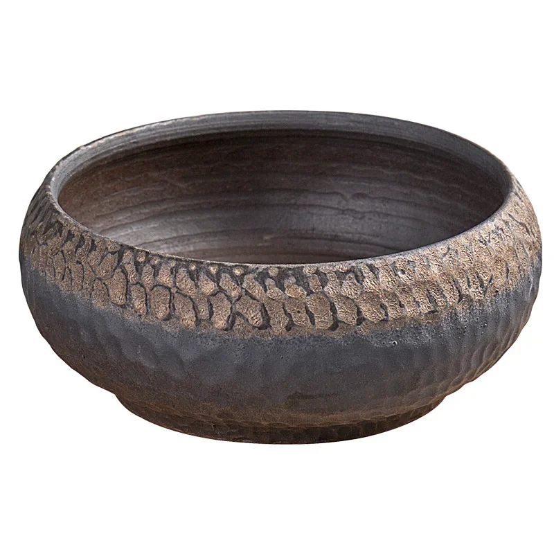 التذهيب الحجري حوض الشاي خمر السيراميك خزان المياه النفايات الحديد المزجج المياه منغ أواني الشاي الكونغ فو نوع الوعاء