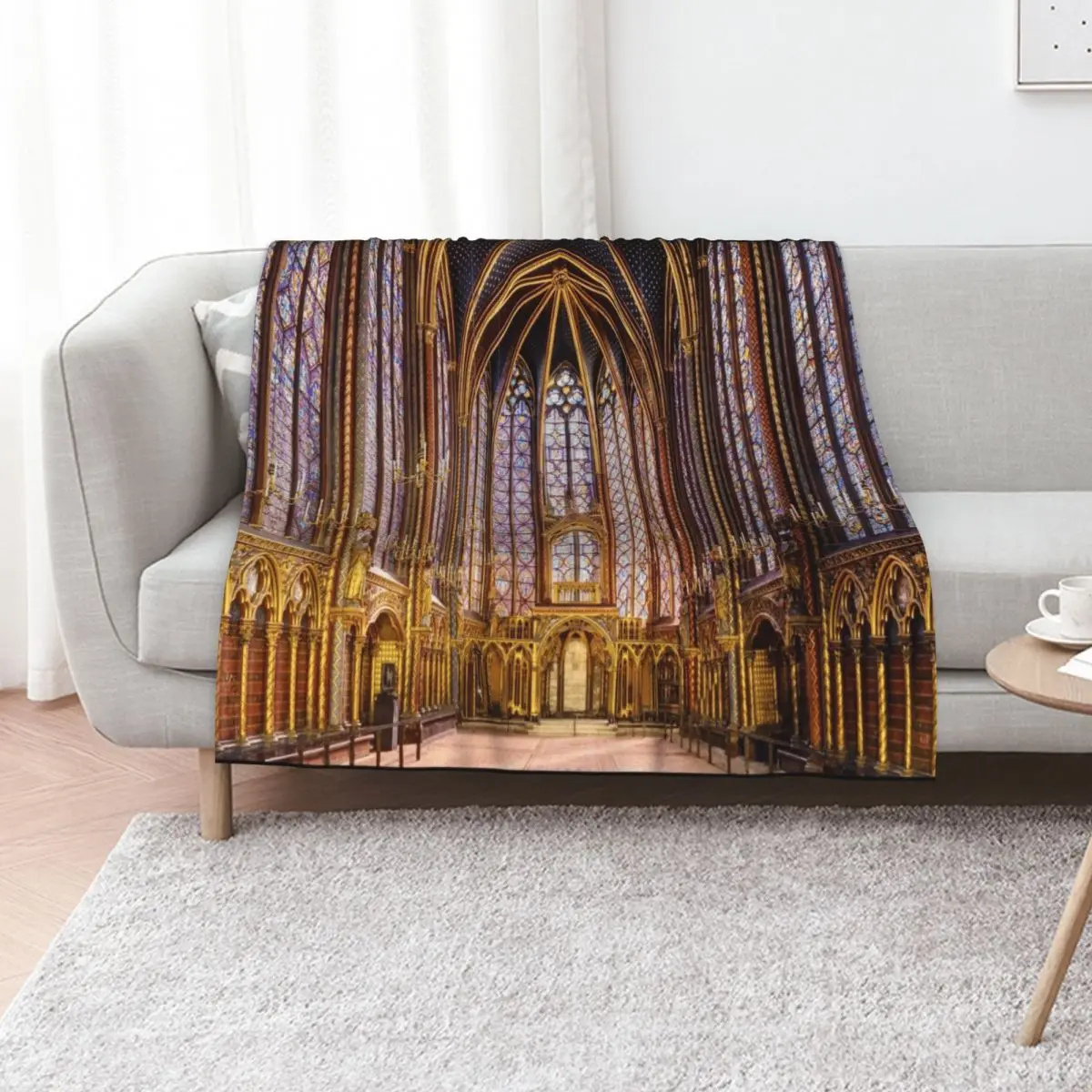Sainte-Chapelle Paris short Throw Blanket Travel Softest Thin Personalized Gift For Sofa Thin Sofa Blankets
