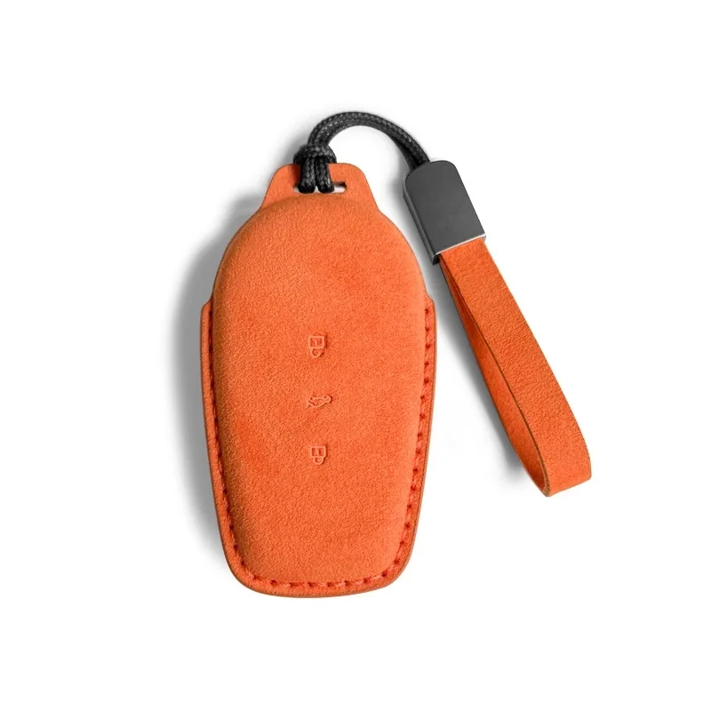 

High end suede key bag box For Nissan N7 new 2025 Male and female car remote control protective case key chain accessories