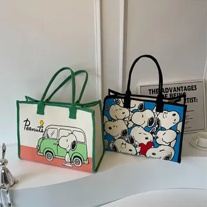 Kawaii Snoopy Anime Canvas Bag, Cartoon Bag, Large Capacity Portable Backpack, Casual, All-Match Backpacks 12 Main Sales Snoopy Backpack - №9