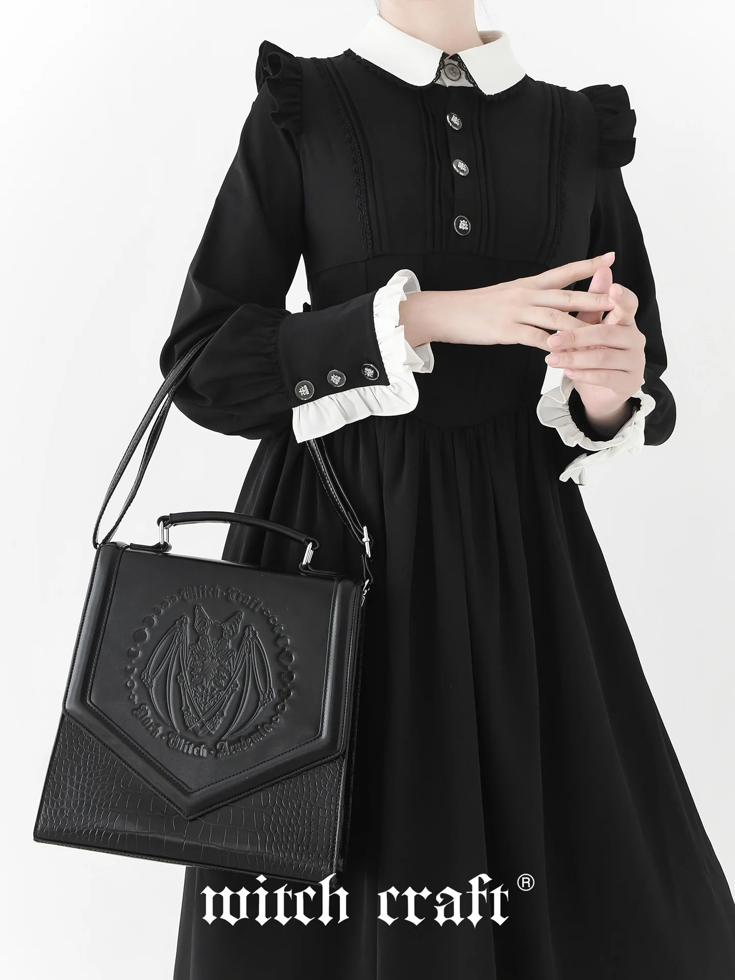 

Original Gothic Cartoon Printed Backpack Japanese Sweet Cool Spice Girl Witch Hand Wind Lolita Handbag Women's Bags