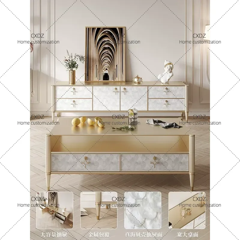 Solid Wood TV Cabinet Floor to Ceiling Integrated Living Room Storage Unit with Drawers High End Light Luxury Simple Design