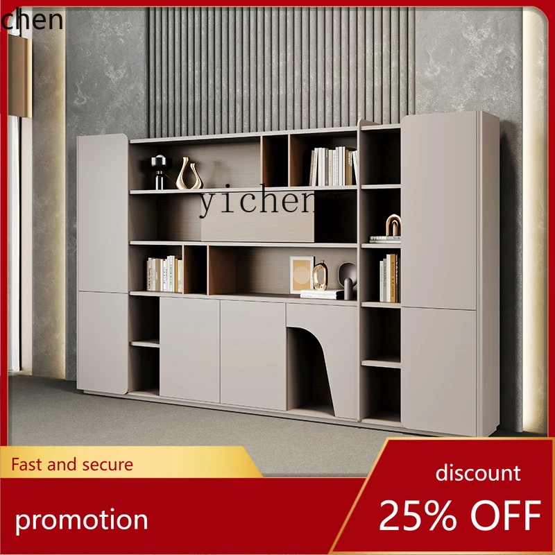 HXL Office File Background Cabinet Modern Boss Bookcase Open Display Data Storage Office Cabinet