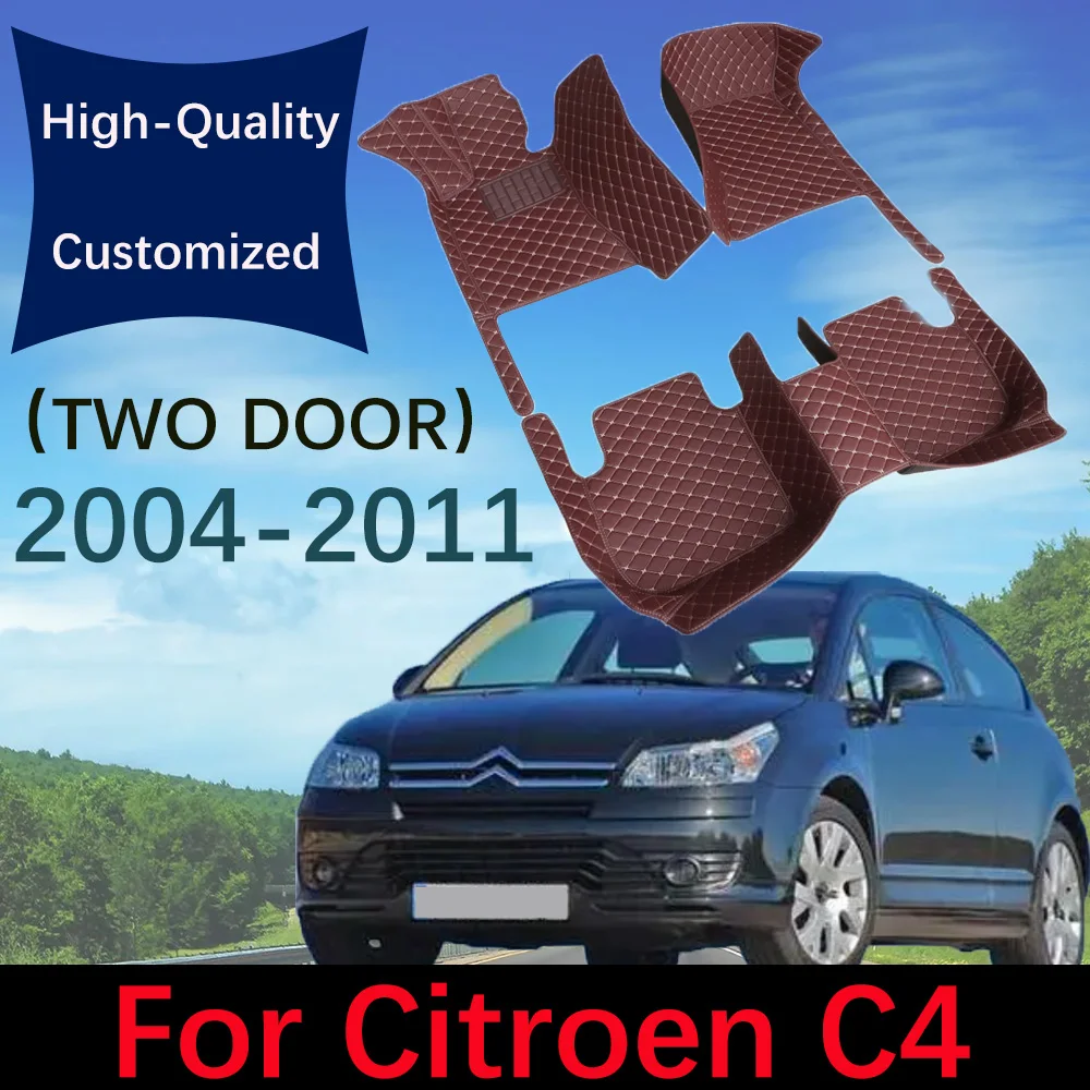 

Custom Car Floor Mats For Citroen C4 (TWO DOOR) 2006 2007 2008 2009 2010 2011 Automobile Carpet Rugs Foot Pads Accessories