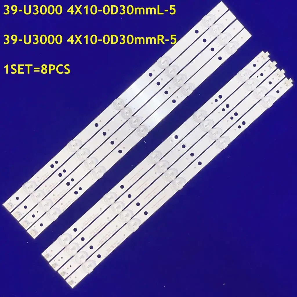 

8pieces LED Strip 5Lamp for Toshi ba 39"TV 39-U3000 4X10-0D30mmL/R-5 C390LD-DF61_5LED DF62 DF63 39L1350U 39L4300U 39L2300U AX952