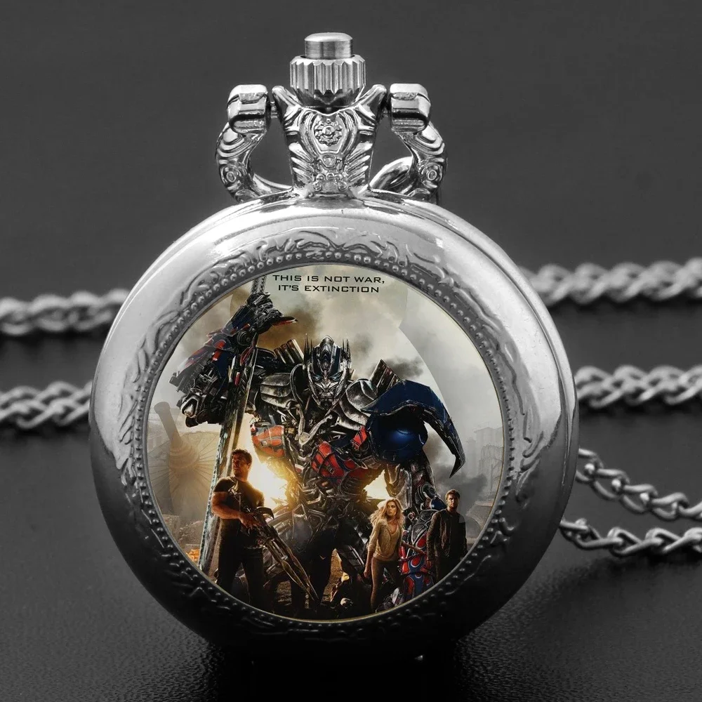 

Great Movie Vintage Glass Dome Quartz Pocket Watch Chain Linked Timepiece Pendant Ideal for Men Women Children As Gifts