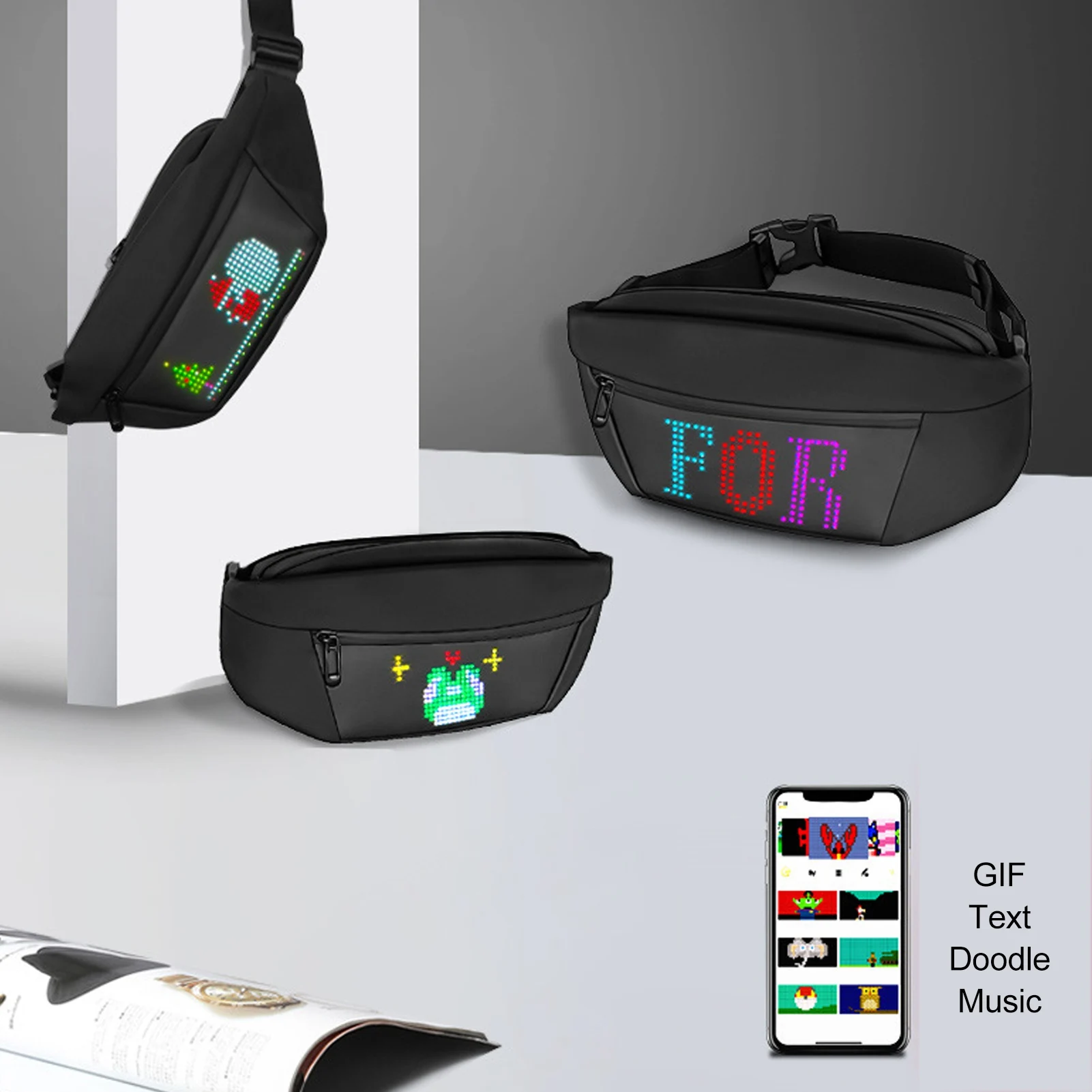 led-display-fanny-pack-unisex-programmable-screen-anime-backpack-waterproof-pixel-colorful-matrix-usb-powered-s