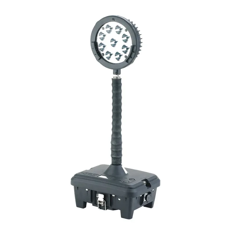 Lightweight mobile LED light with LCD display, IP65 waterproof and dustproof, 6000K daylight color temperature