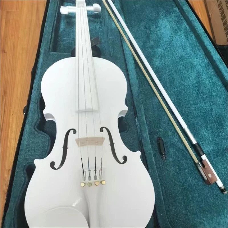 4X4 Acoustic Violin Beginners Practice Violins Wooden 4 Strings Entry-level Violin Set School Student Band Performance Violins