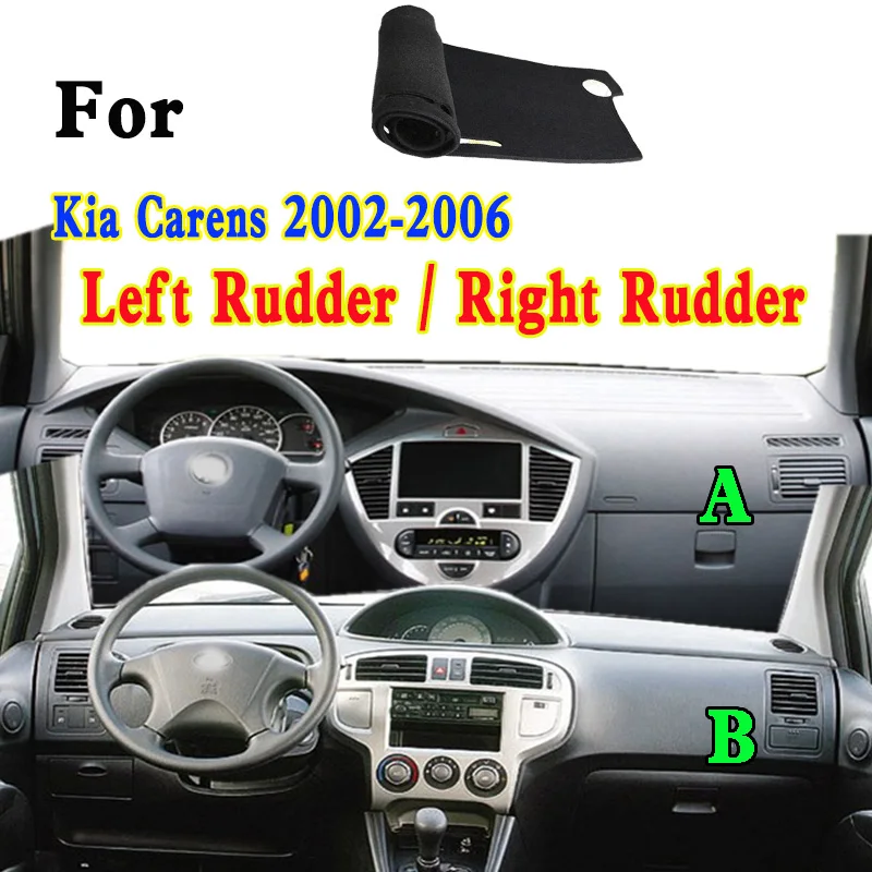 For Kia Carens II Mk2 MPV FJ 2002-2006 Car Dashboard Mat Accsesories Anti-reflective Anti-slip Anti-dirty Pad Instrument Panel