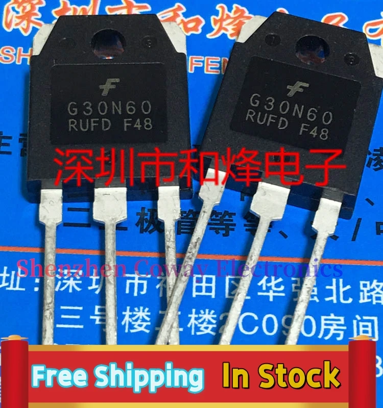 10PCS-30PCS  G30N60RUFD  TO-3P      In Stock Fast Shipping