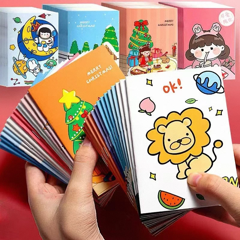 

20pcs Cartoon Cute Mini Notebook Portable Diary Notepad Kid's Pocket Small Prize Kindergarten Booklet