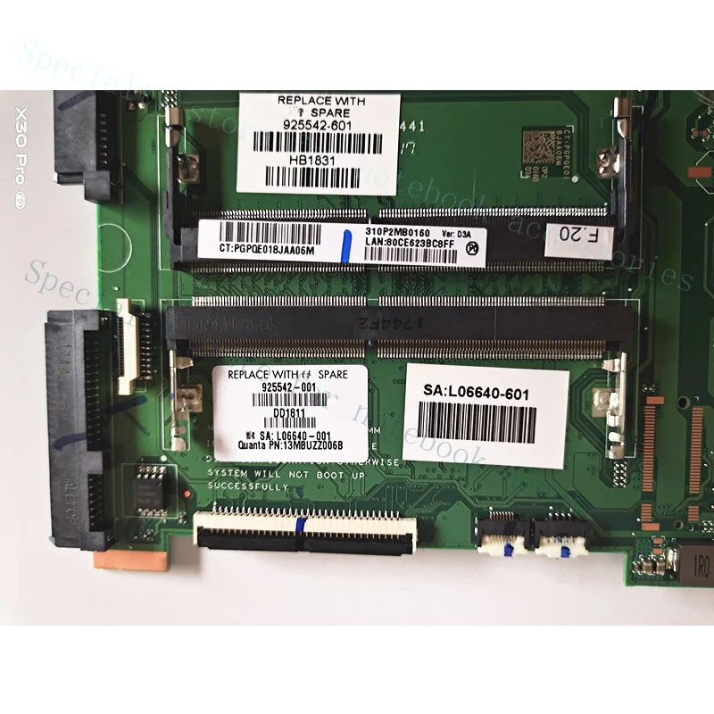 A+ For HP 14-BW 240 G6 Motherboard 925542-001 L06640-601 A4-9120