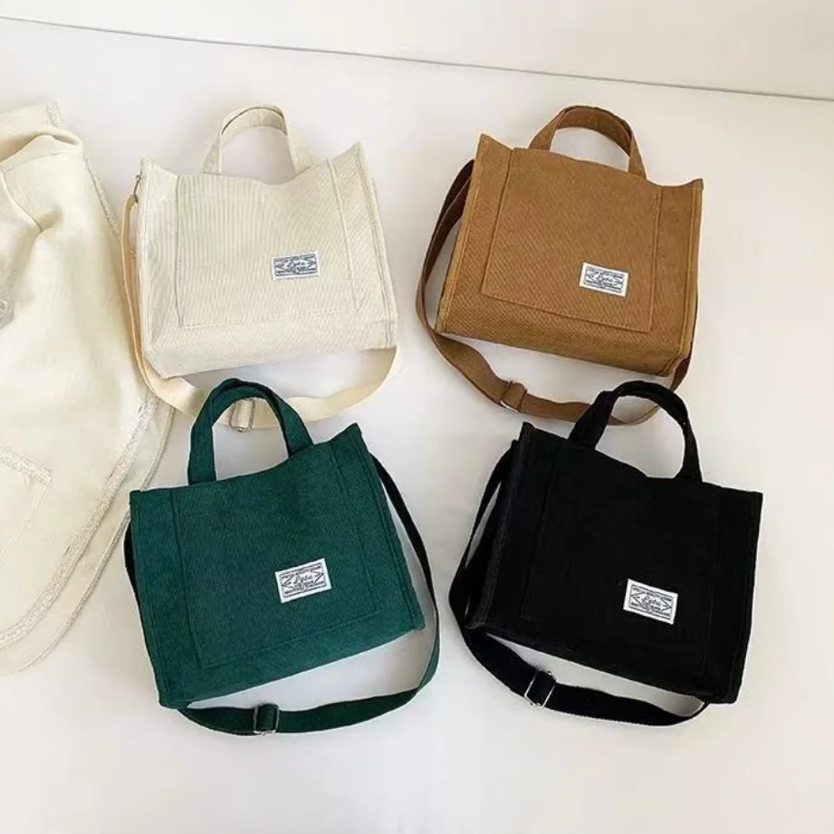 Corduroy women's bag 2026 new Korean ins small square bag hot selling trend handbag shoulder bag