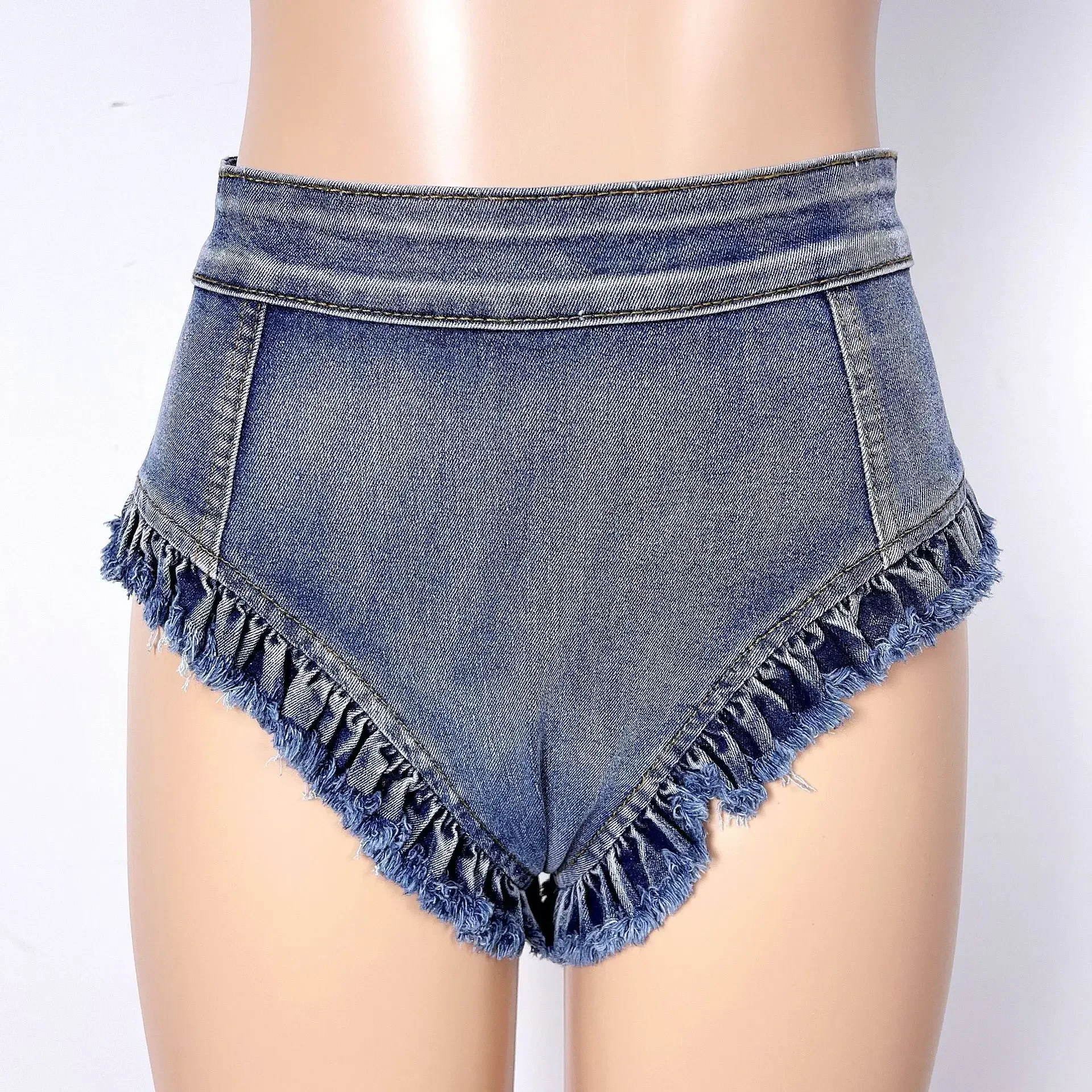 

High Waist Women's Jeans Shorts Fashion Vintage Tassel Denim Shorts Woman Hot Pants Nightclub Dance Lift Butt Sexy Shorts New