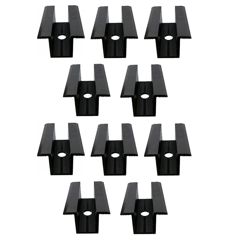 10 X Centre Clamp PV Solar Panels, Black, Module Clamp For All Frame Heights, Solar Panels Bracket For Solar Panels Roof