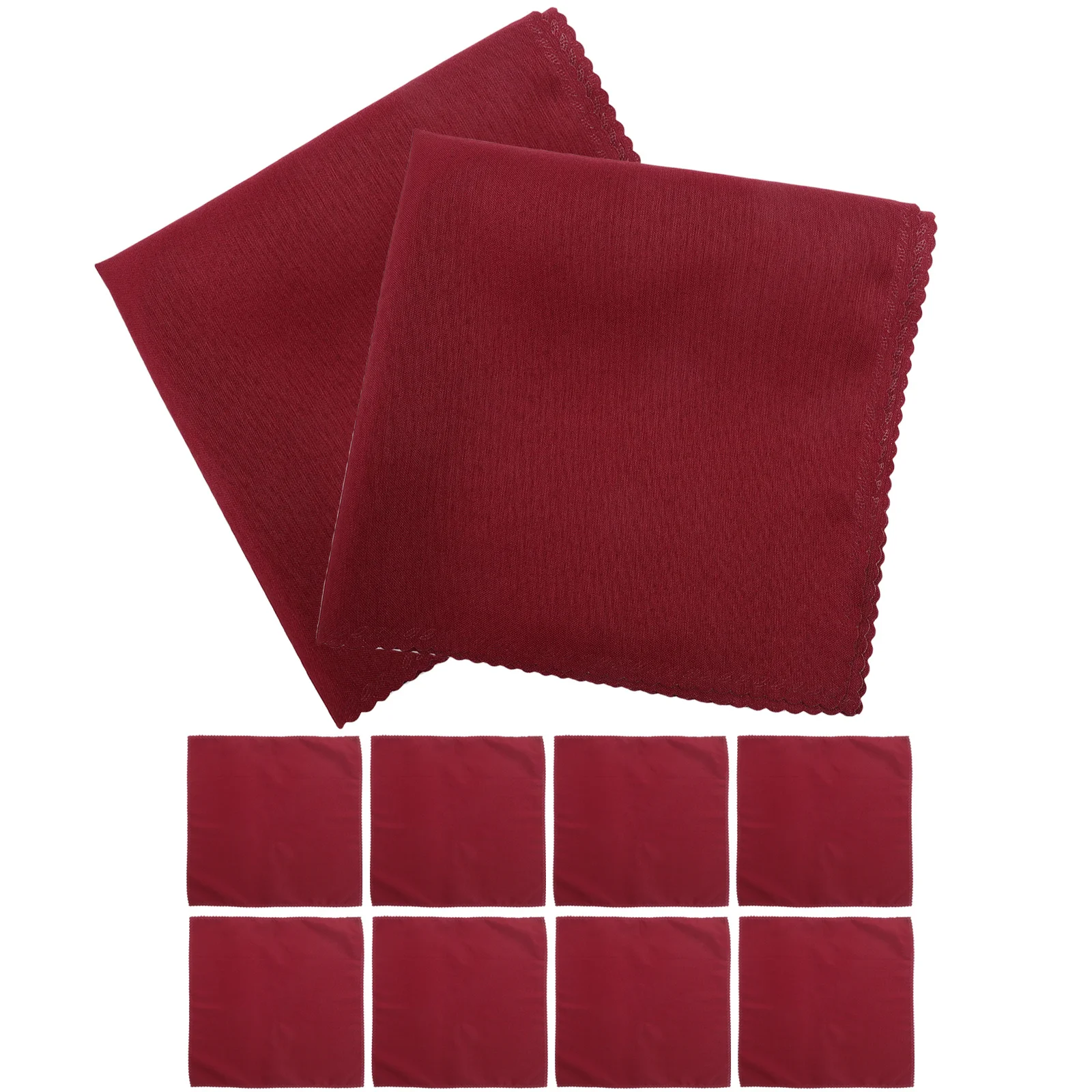 10 قطعة مناديل العشاء ذات اللون النقي قماش البوليستر المنديل طويلة الأمد غير يتقلص قابلة لإعادة الاستخدام لمطعم المقهى #6