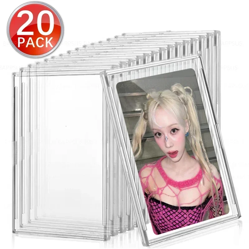 5/20Pcs Acrylic Transparent Kpop Idol Photo Card Protective Shell Sleeve Anti Scratch Bending Sports Game Card Collection Cover