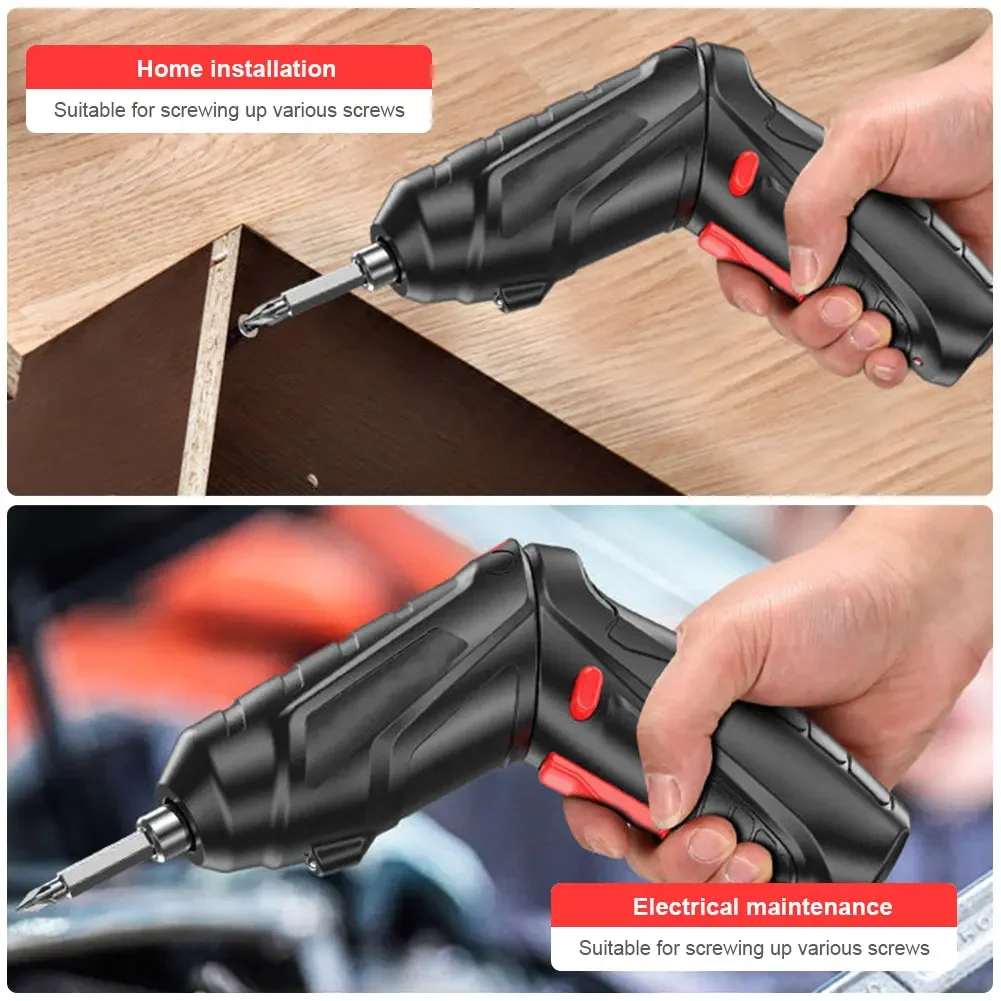 3.6V Electric Screwdriver Rechargeable Cordless Electric Drill Power Tool Set 1800mAh Lithium Battery Mini Home Use Screwdriver