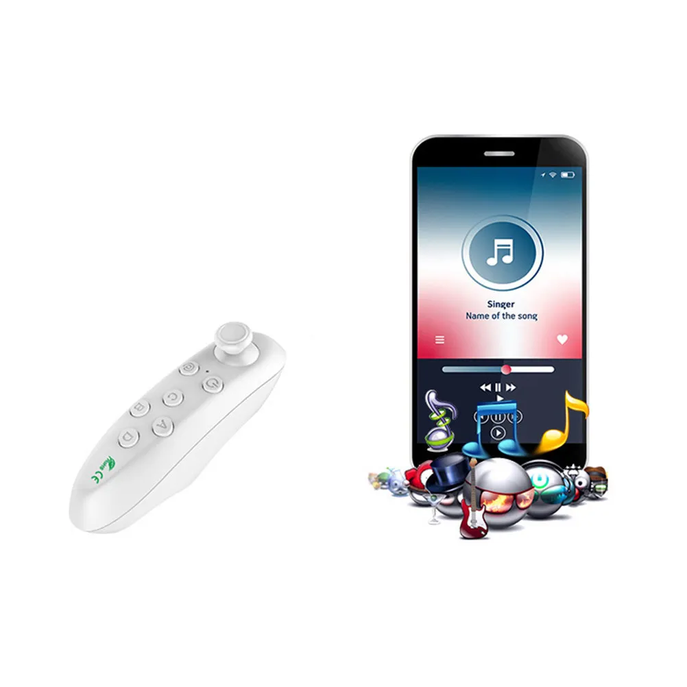

Wireless Vr Remote Controller White Portable Gamepad Ergonomic Handle Low Power Consumption Long Service Life Game
