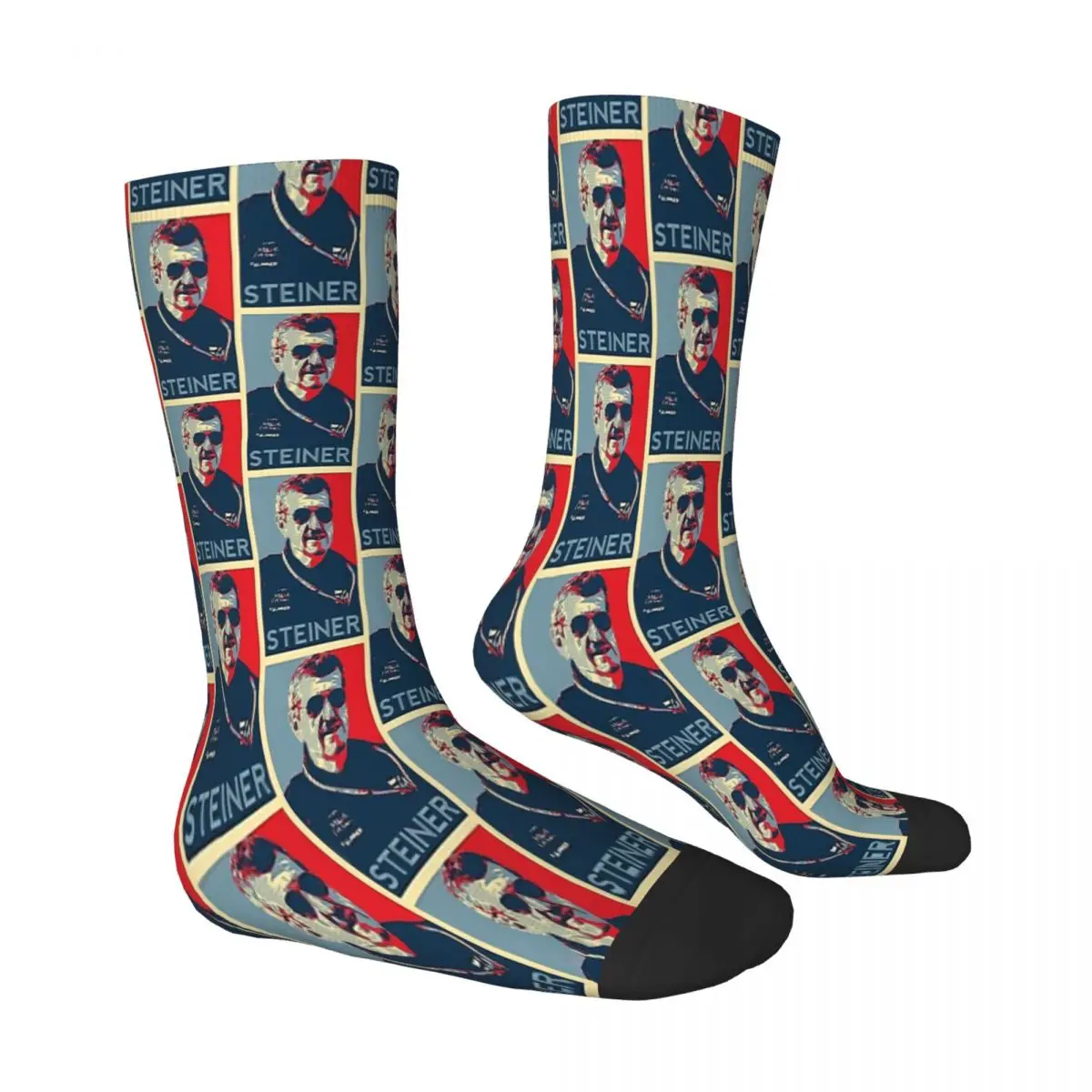 Guenther Steiner HaasTeam F1 Formula 1 Socks Male Mens Women Summer Stockings Harajuku