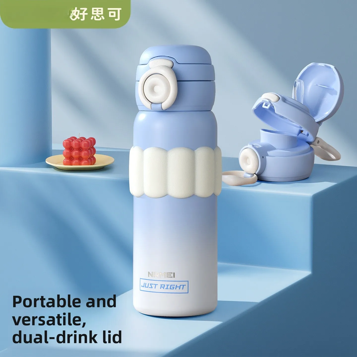 

Большая емкость, изолированная бутылка для воды из нержавеющей стали St Cup, портативная школьная специальная женская бутылка с высоким эстетическим значением...