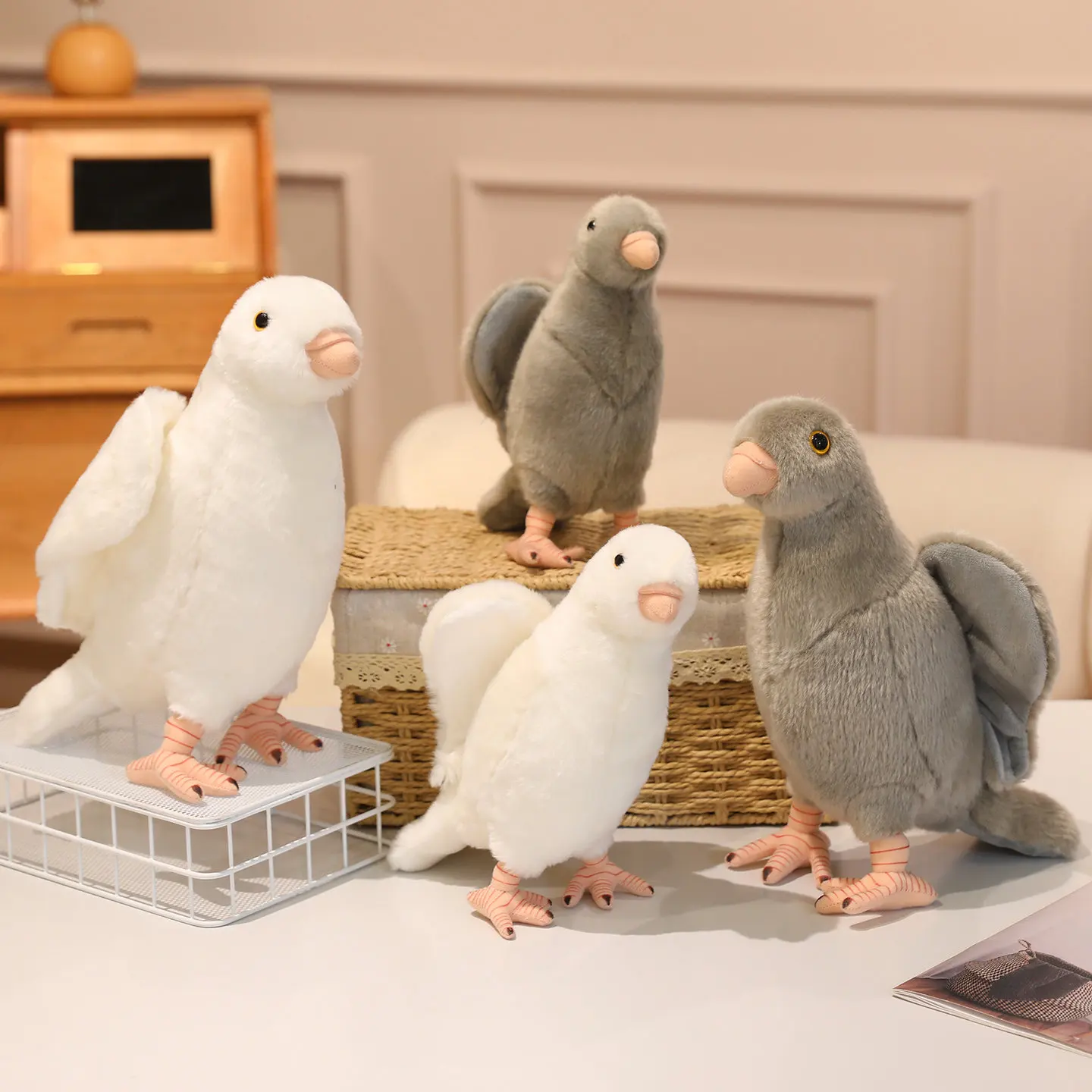 22/30 センチメートルシミュレーションハトぬいぐるみぬいぐるみ Realife 鳥人形快適な生地家の装飾誕生日プレゼント