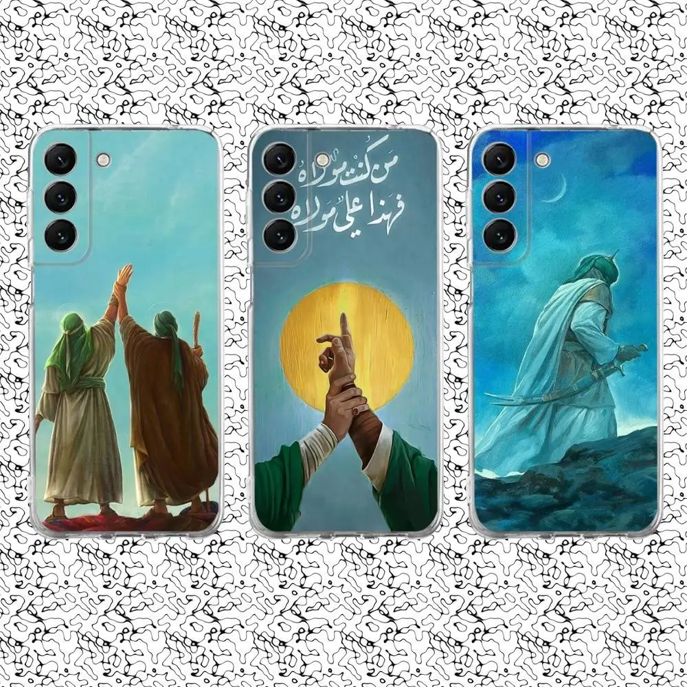

Imam Hussain Shia Ali Phone Case For Samsung S24,30,21,22,23,20 FE,lite,PIus,Ultra,5G,Note,9,10 Transparent Cover