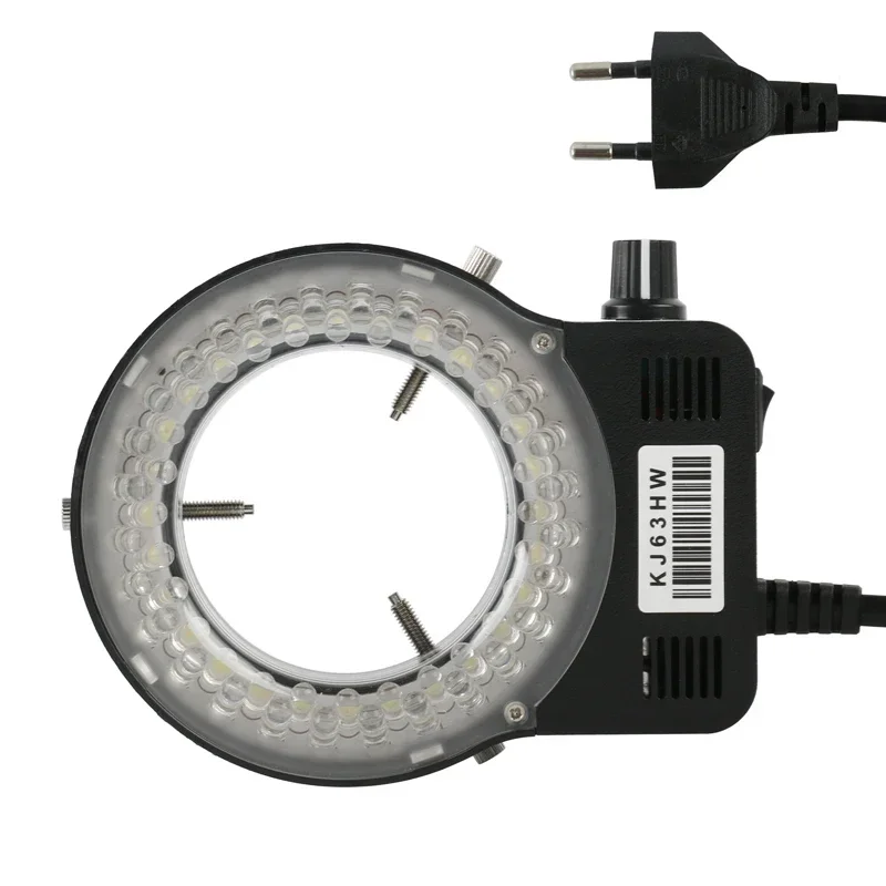 6500K 56 Vòng LED Sáng Đèn Cho Ngành Công Nghiệp Video Stereo Kính Hiển Vi C Gắn Ống Kính HDMI VGA USB Camera 110V 220V
