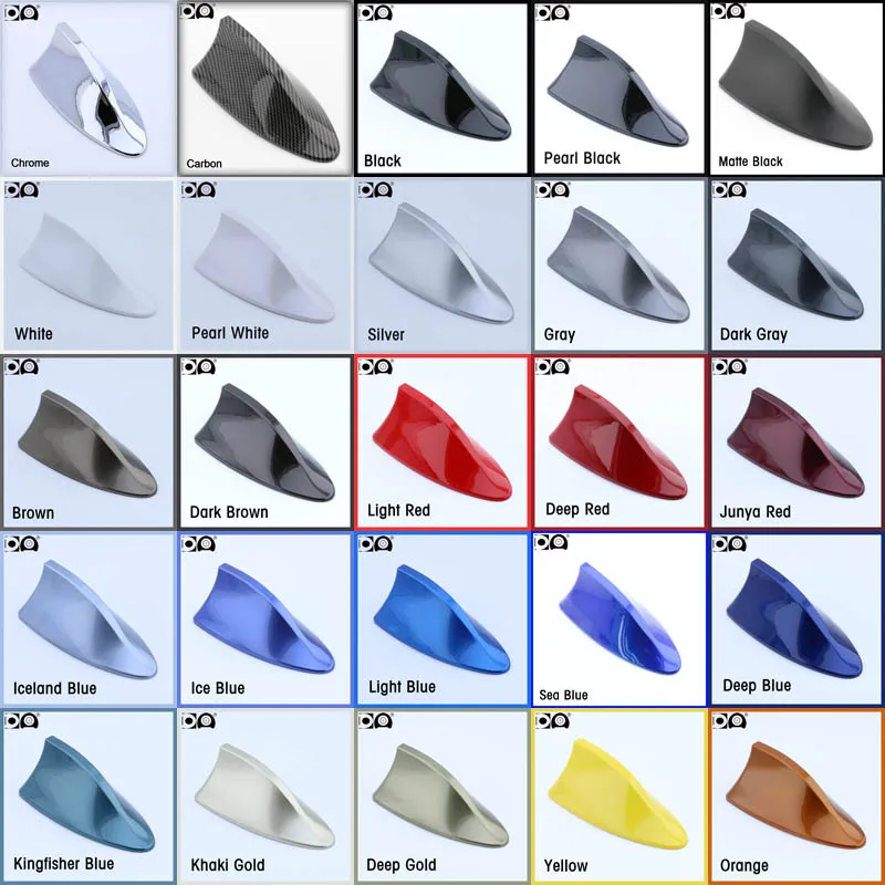 Universal Car Shark Fin Antenna Auto FM/AM Radio Signal Aerials Roof Antennas For Mitsubishi RVR Mirage G4 GT ASX view 2