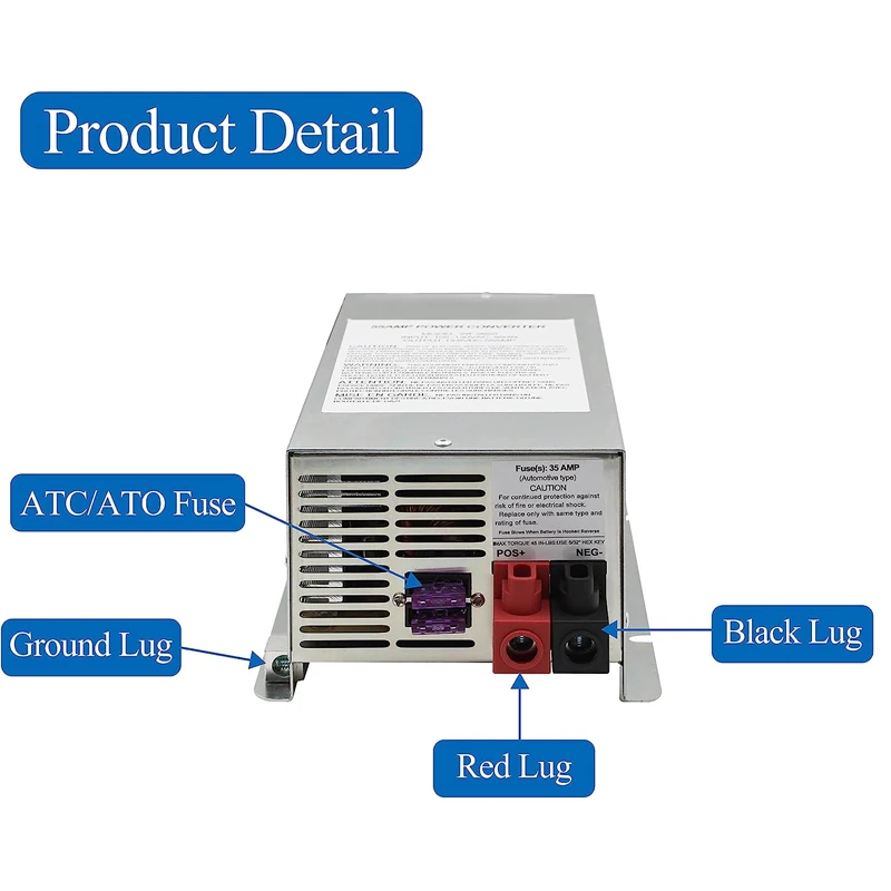 WF-9855 Deck Mount Converter/Charger Replacement for RV Trailer Camper 9800 Series, 55Amp Car Accessories