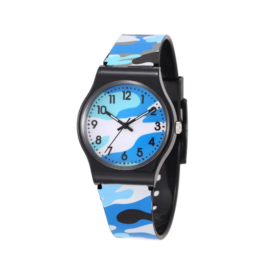 

Children Quartz Kids Waterproof Camouflage Adjustable Watch Gift Stainless Steel Fashion Accessories Gift