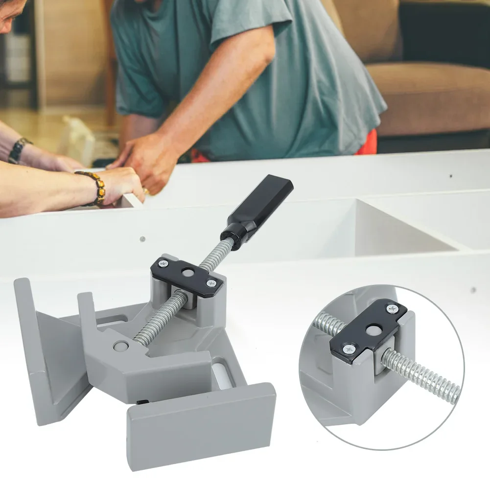 90 Degree Heavy Aluminum Alloy Corner Clamp High Hardness Adjustable Single Handle Clamp Anti-Skid Right Angle Clamp Metalworkin