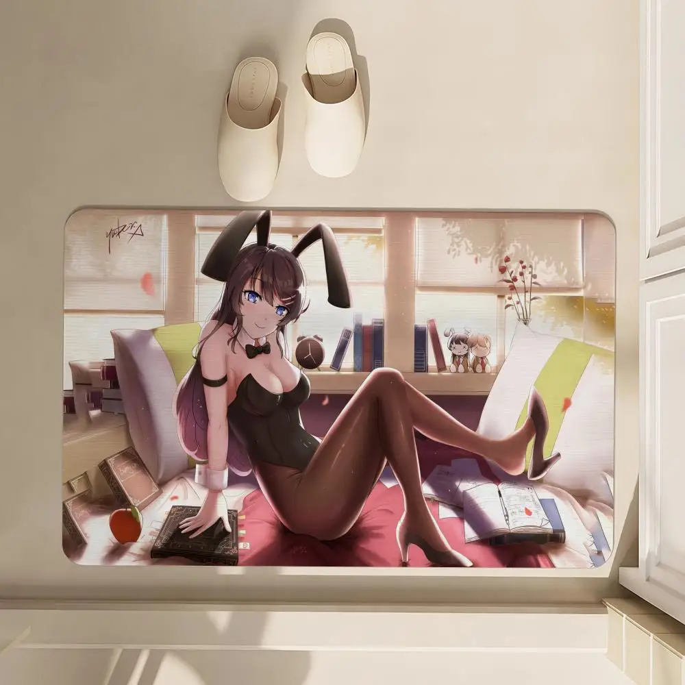 

Rascal Dream Sakurajima Mai Floor Mat Soft Diatom Bathroom Absorbent Floor Mat, Toilet Of The Bathroom, Household Floor Mat, Doo