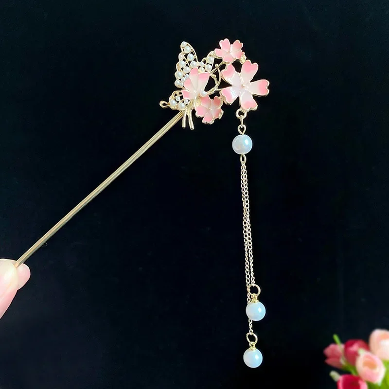 High grade antique hairpin, tassel flower hairpin, female headdress, Hanfu Qipao hairpin, step swaying accessories - Image 5