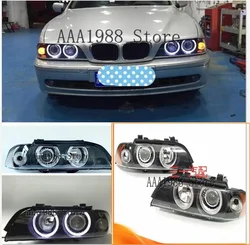 Qirun headlight for BMW 5 series E39 520i 523i 525i 528i 530i 540i 1995-2003 Wiping Turn Indicator Lens Car Daytime Run no blubs