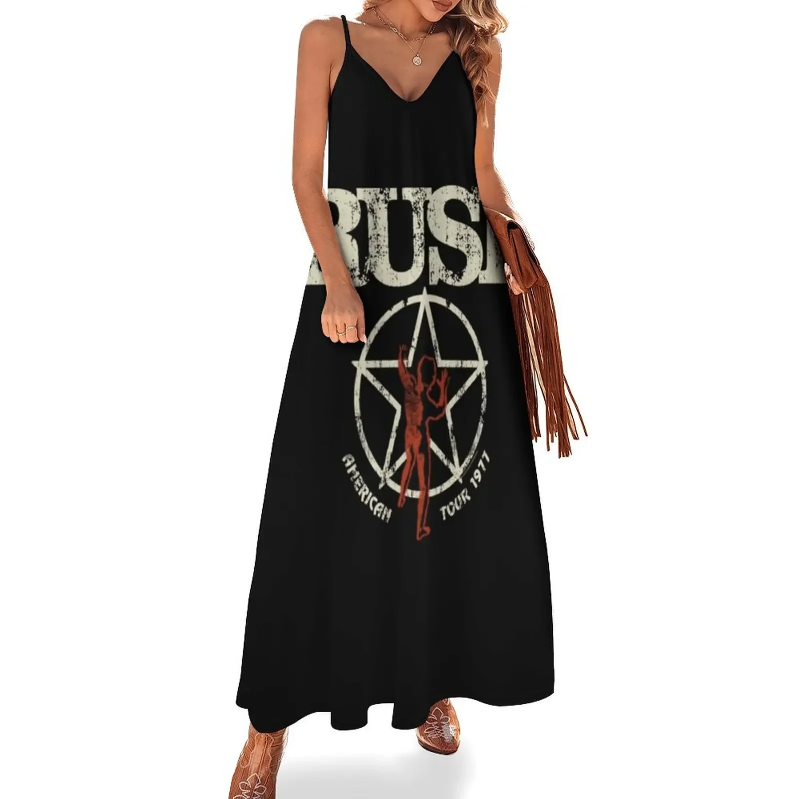 

Rush American Tour 1977 Rock Music Sleeveless Dress dresses for womens 2025 women dress dress