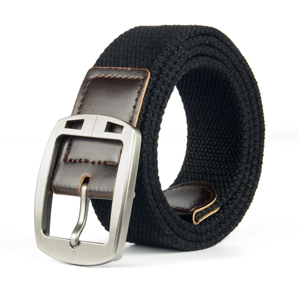 Men's and women's belt needle buckle canvas belt casual cargo belt Korean version of the tide male student youth outdoor belt