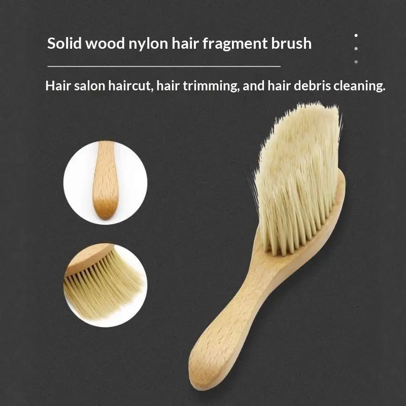Weiche Borsten, Nackenbürste für Friseure, leicht, mit rutschfestem Griff, professionelles Werkzeug für den Einsatz im Salon, im Friseursalon oder zu Hause. – Detail 2