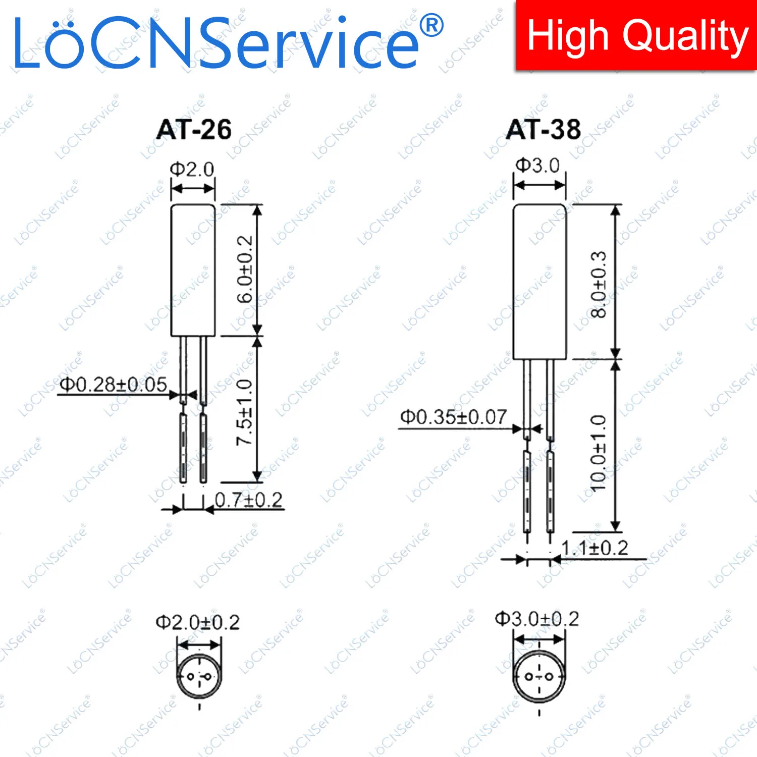 1000PCS 3*8 AT38 DIP 20PPM 8M 12M 16M 24M 25M 27M Passive crystal oscillator 8MHZ 12MHZ 16MHZ 24MHZ 25MHZ 27MHZ