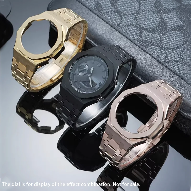 

For Casio GA-2100 GA2110 GA-B2100 Modification Kit Steel Strap And Case Metal Stainless Steel Case Strap Men's Watch Accessories