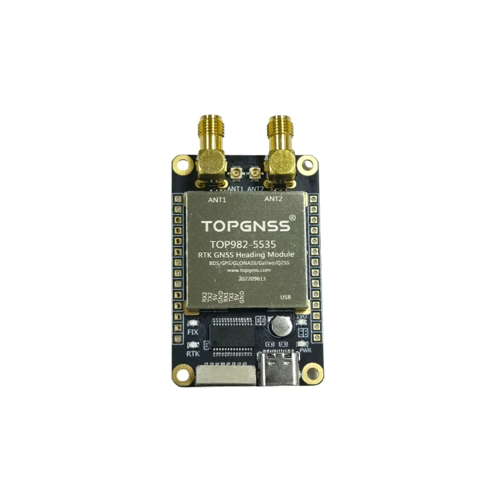 Módulo GPS TOP982-5535 Módulo de cableado RTK GNSS Módulo RTK TOPGNSS L1 L2 L5 de alta precisión con dos antenas de frecuencia completa